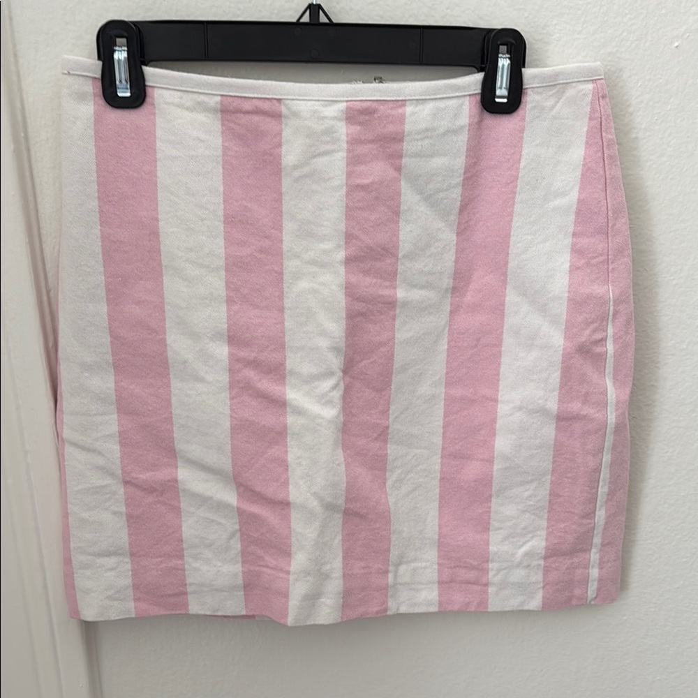 Pink and White madewell Striped Skirt